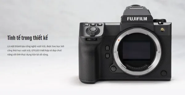 Fujifilm GFX 100 II là mẫu máy ảnh không gương lật medium format hàng đầu của Fujifilm
